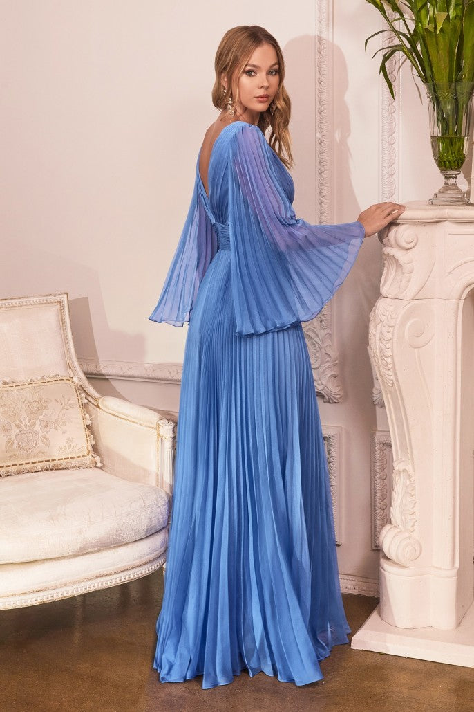 Jess Scuba Paint Long Dress Blue Gold – BACCIO by Altamirano